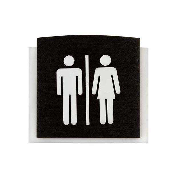Bathroom Signs All Gender Bathroom Sign: Wood Sign — "Scandza" Design