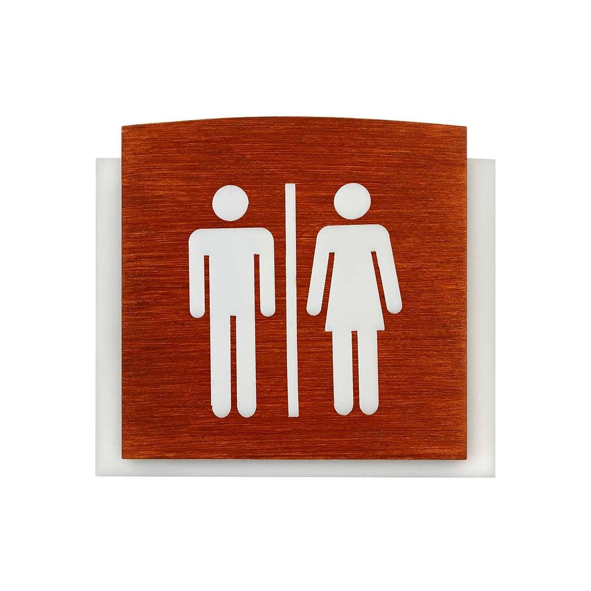 Wood All Gender Signs for Bathroom Bathroom Signs Redwood Bsign