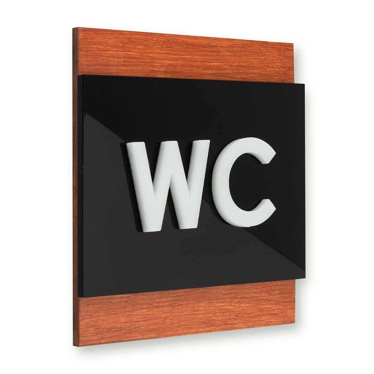Wood Restroom WC Sign Bathroom Signs Walhunt Bsign