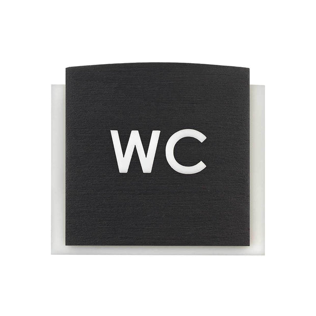 Bathroom Signs WC Restroom Signs: Wood Sign — "Scandza" Design