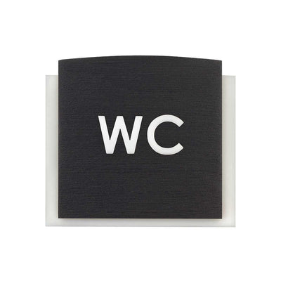 Wood Toilet WC Signs fo Restroom Bathroom Signs Anthracite Gray Bsign