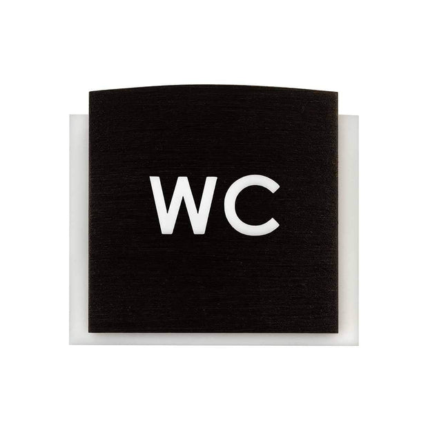 Bathroom Signs WC Restroom Signs: Wood Sign — "Scandza" Design