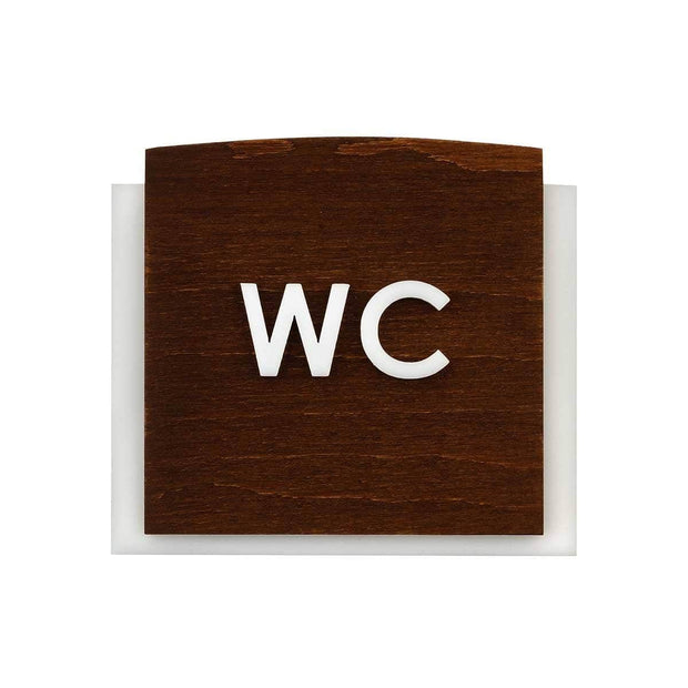 Bathroom Signs WC Restroom Signs: Wood Sign — "Scandza" Design