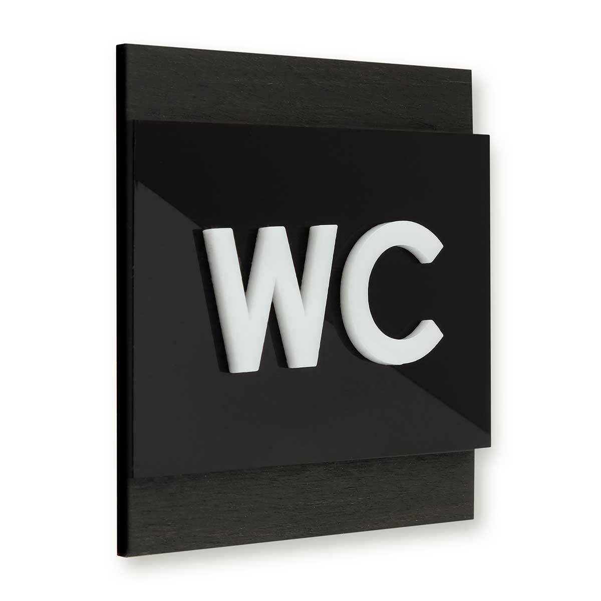 Wood Restroom WC Sign Bathroom Signs Dark Wenge Bsign