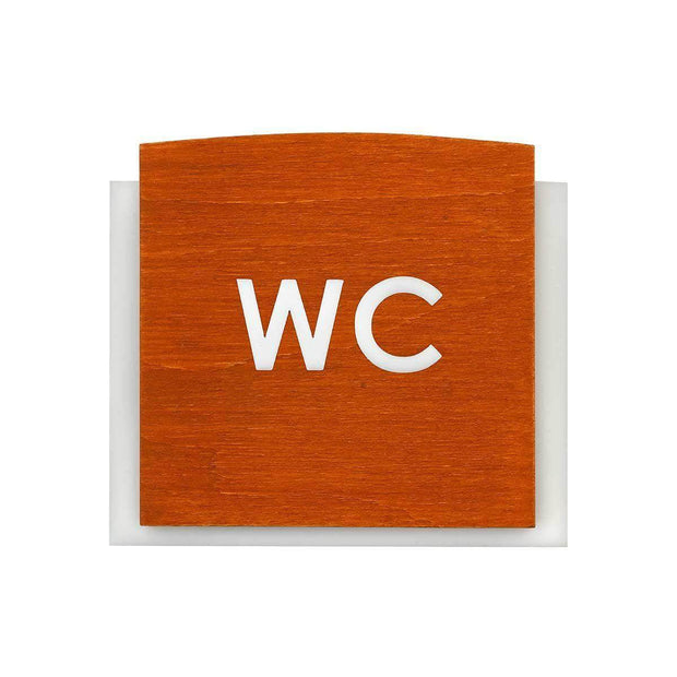 Bathroom Signs WC Restroom Signs: Wood Sign — "Scandza" Design