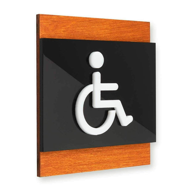 Bathroom Signs Interior Wheelchair Bathroom Door Sign - "Buro" Design