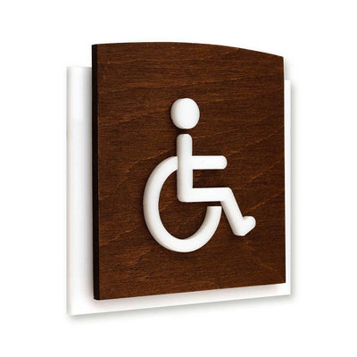 Wheelchair Wooden Bathroom Signs Bathroom Signs Indian Rosewood Bsign