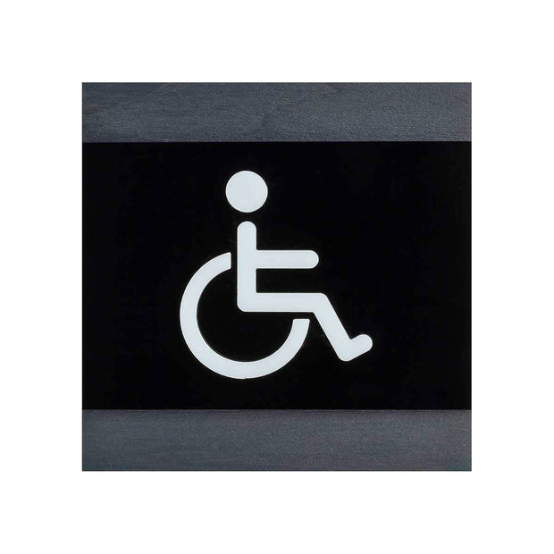 Bathroom Signs Interior Wheelchair Bathroom Door Sign - "Buro" Design