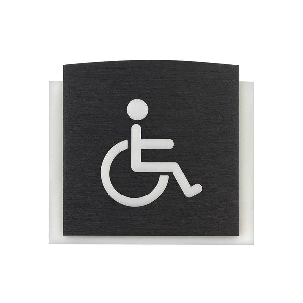 Bathroom Signs Wheelchair Bathroom Sign: Wood Sign — "Scandza" Design