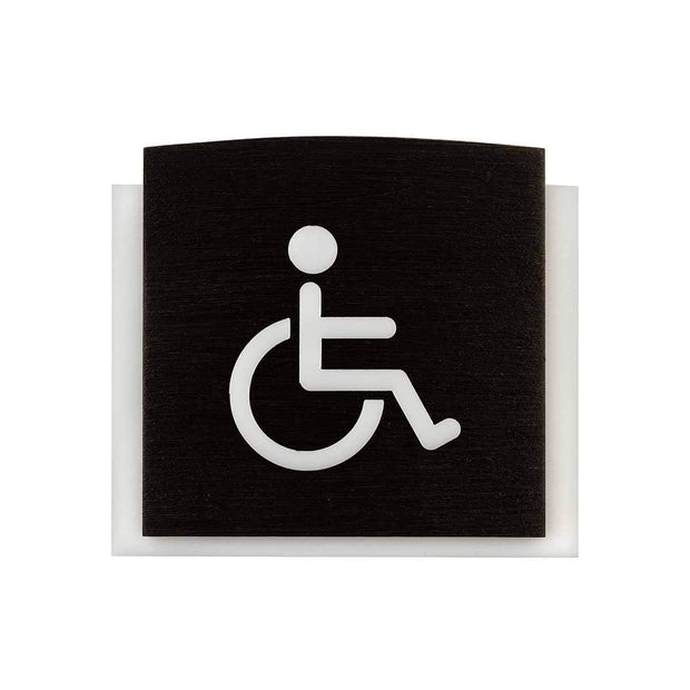 Bathroom Signs Wheelchair Bathroom Sign: Wood Sign — "Scandza" Design