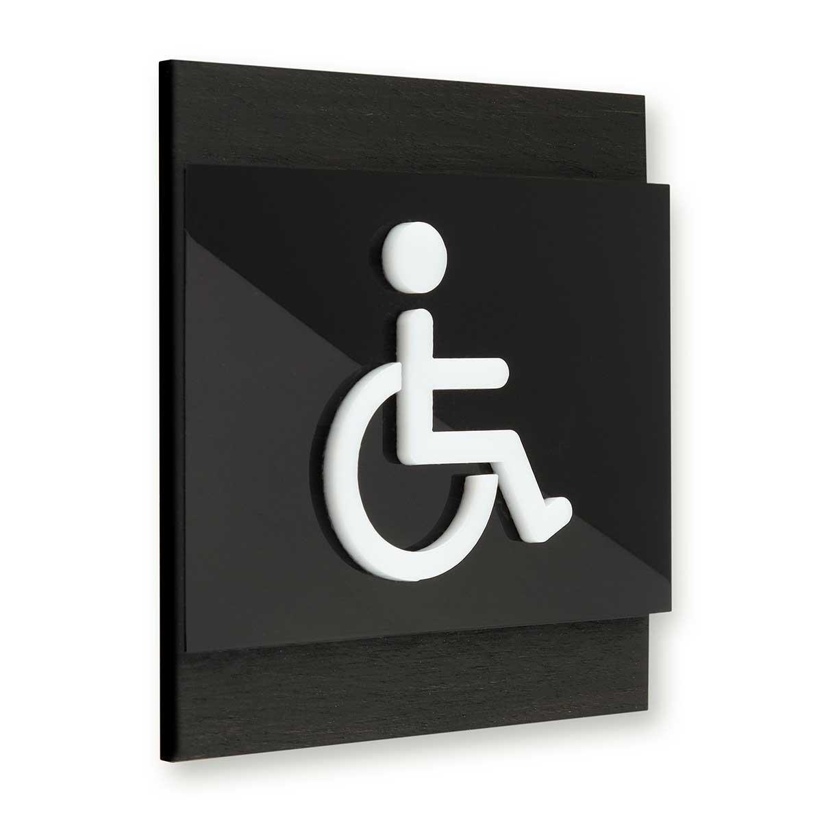 Interior Wheelchair Bathroom Door Sign Bathroom Signs Dark Wenge Bsign