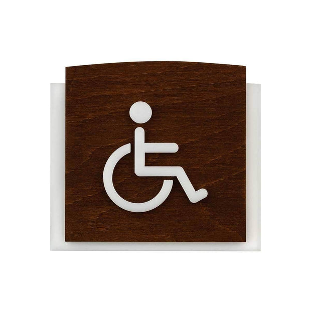 Bathroom Signs Wheelchair Bathroom Sign: Wood Sign — "Scandza" Design
