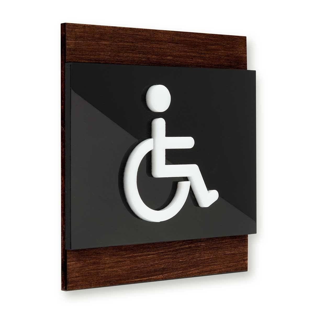 Interior Wheelchair Bathroom Door Sign Bathroom Signs Indian Rosewood Bsign
