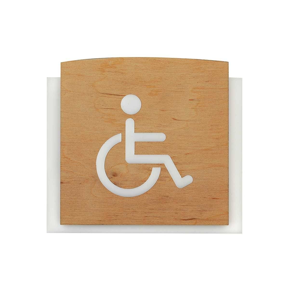 Wheelchair Wooden Bathroom Signs Bathroom Signs Natural wood Bsign