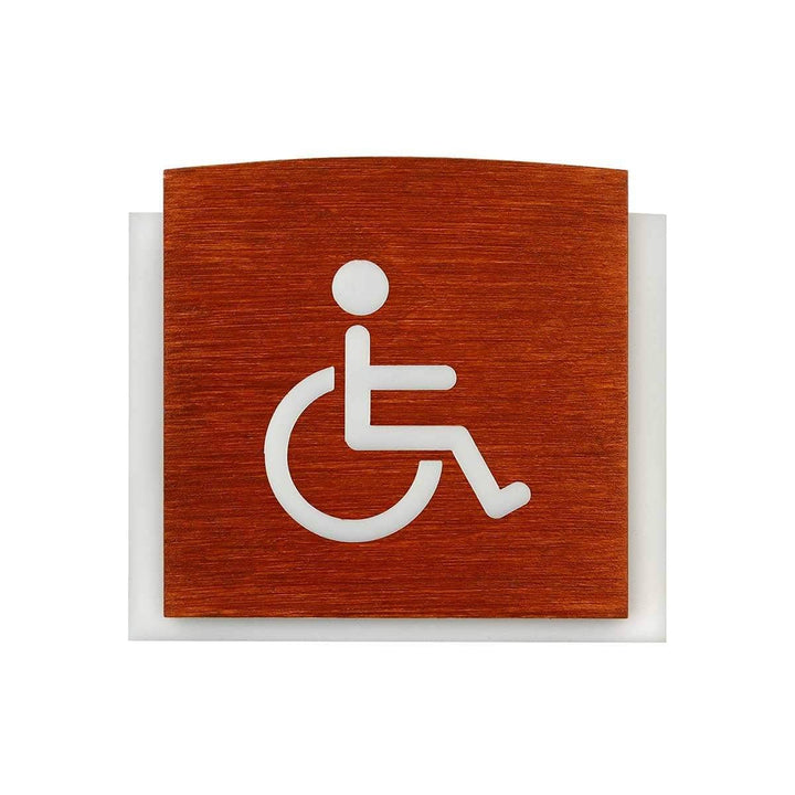 Bathroom Signs Wheelchair Bathroom Sign: Wood Sign — "Scandza" Design