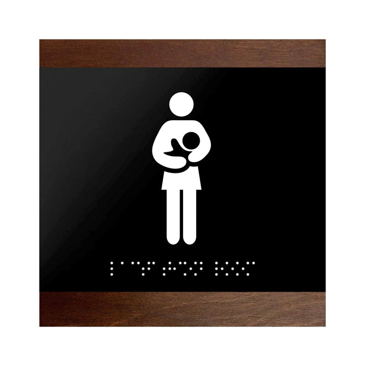 Bathroom Signs Wood Lactation Sign for Mother Room - "Buro" Design