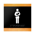 Bathroom Signs Wood Lactation Sign for Mother Room - "Buro" Design - Photo #2