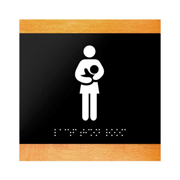 Bathroom Signs Wood Lactation Sign for Mother Room - "Buro" Design