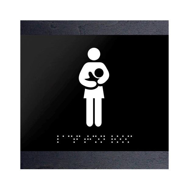 Bathroom Signs Wood Lactation Sign for Mother Room - "Buro" Design
