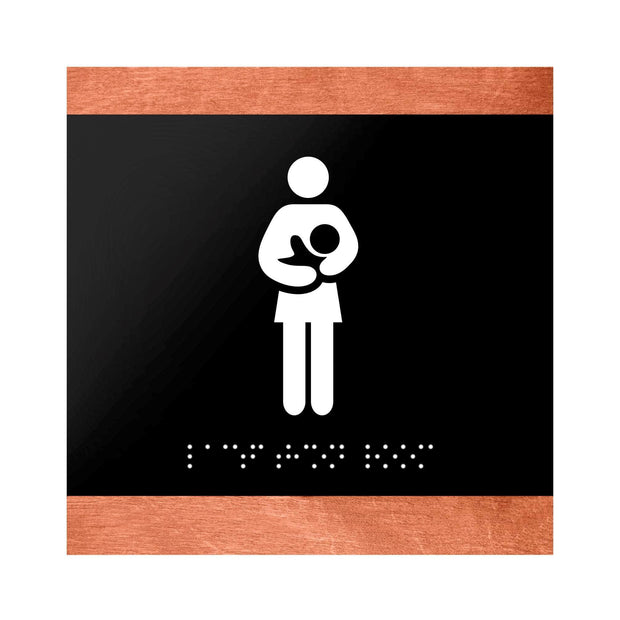 Bathroom Signs Wood Lactation Sign for Mother Room - "Buro" Design