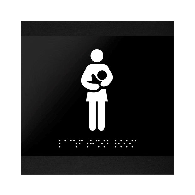 Bathroom Signs Wood Lactation Sign for Mother Room - "Buro" Design