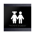 Bathroom Signs Wood Restroom Sign for Children - "Buro" Design - Photo #3