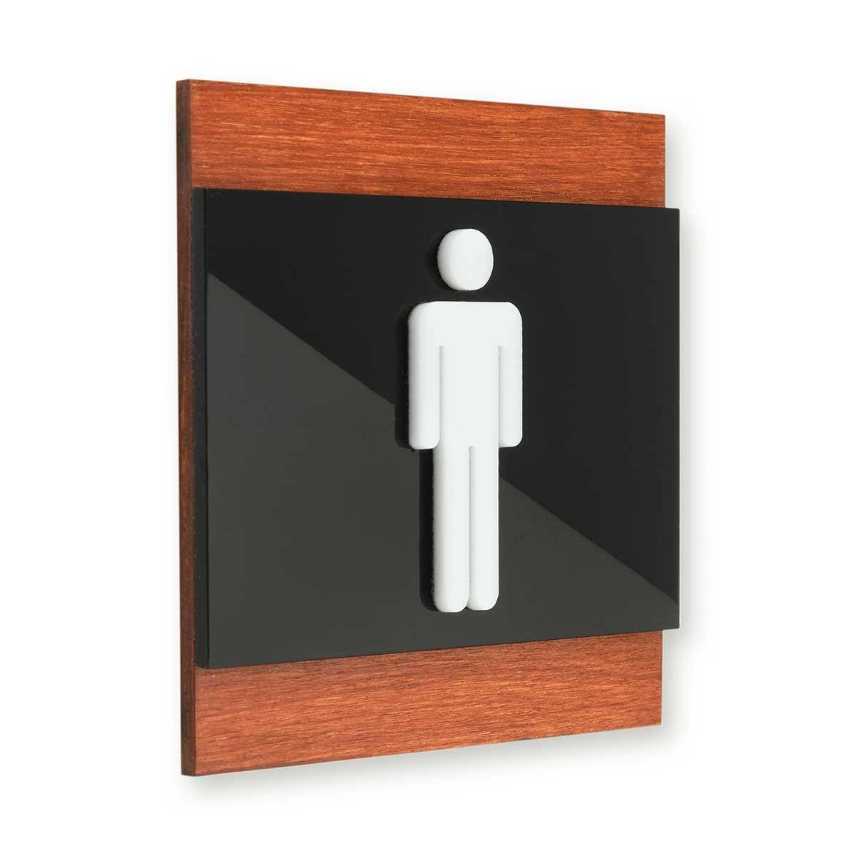 Wood Restroom Sign for Man Bathroom Signs Walhunt Bsign