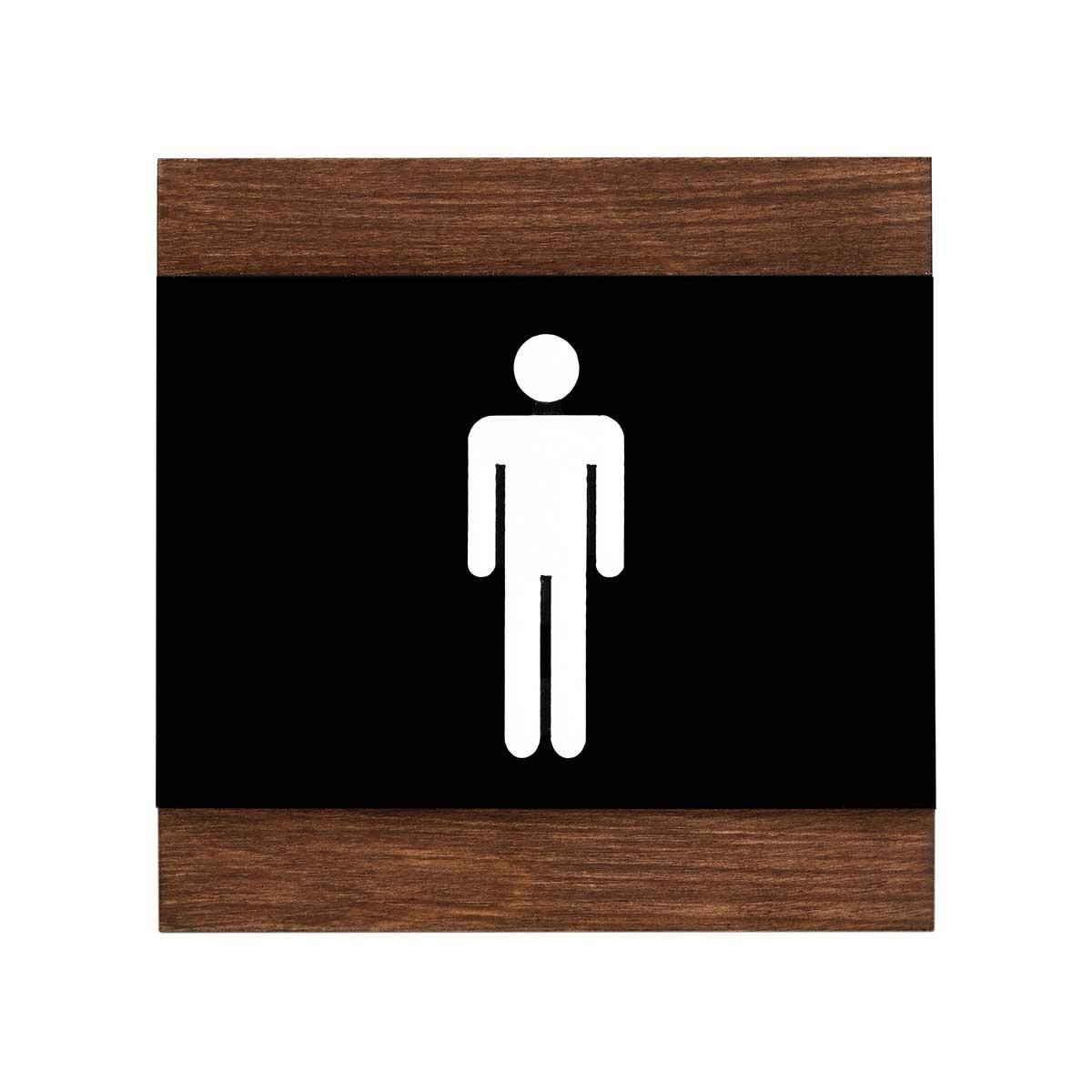 Wood Restroom Sign for Man Bathroom Signs Indian Rosewood Bsign