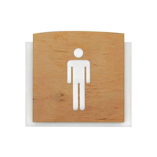 Bathroom Signs Men's Bathroom Sign: Wood Sign — "Scandza" Design