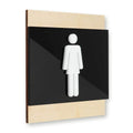 Bathroom Signs Women's Bathroom Sign: Wood Sign — "Buro" Design - Photo #8