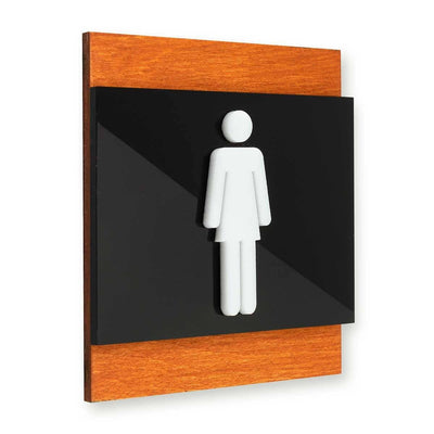 Woman Wood Signs for Bathroom Bathroom Signs Walhunt Bsign