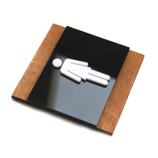 Bathroom Signs Women's Bathroom Sign: Wood Sign — "Buro" Design