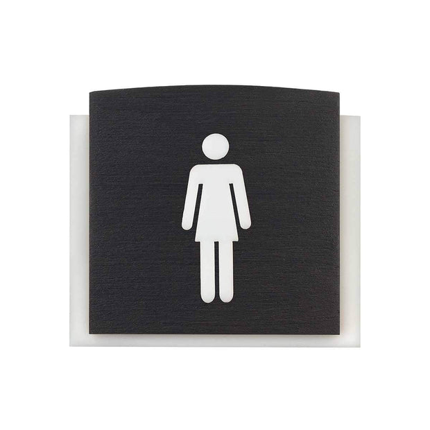 Bathroom Signs Women's Restroom Sign: Wood Sign — "Scandza" Design