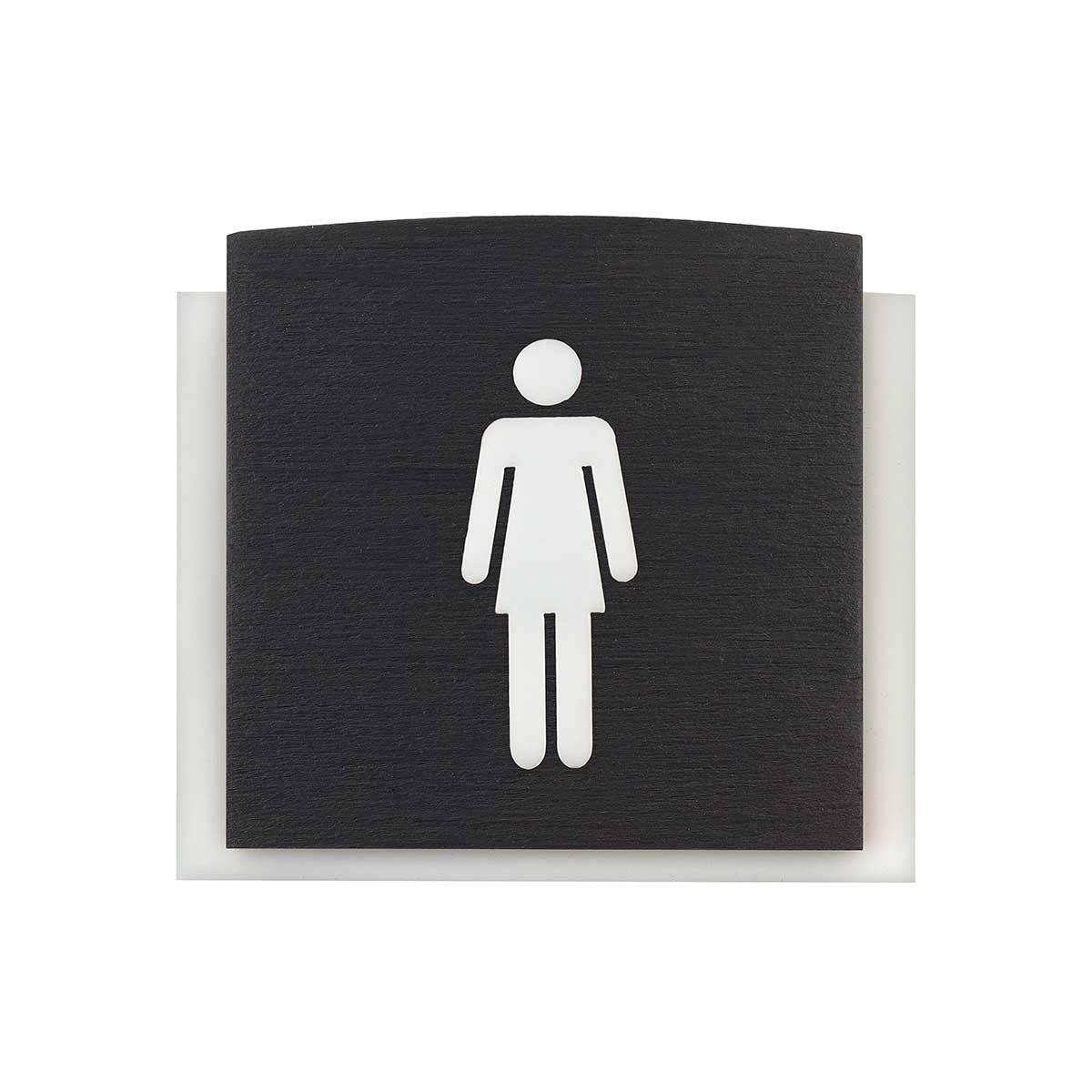 Wooden Restroom Signs for Woman Bathroom Signs Anthracite Gray Bsign