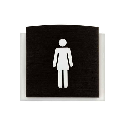 Wooden Restroom Signs for Woman Bathroom Signs Dark Wenge Bsign
