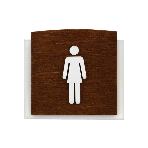 Bathroom Signs Women's Restroom Sign: Wood Sign — "Scandza" Design