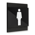 Bathroom Signs Women's Bathroom Sign: Wood Sign — "Buro" Design - Photo #1