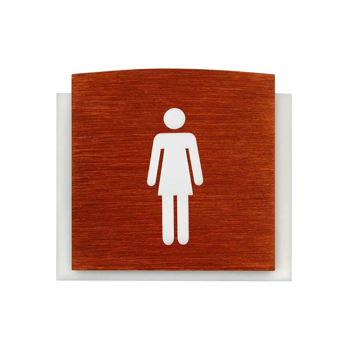 Wooden Restroom Signs for Woman Bathroom Signs Redwood Bsign