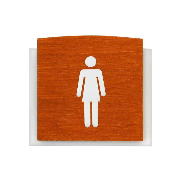 Bathroom Signs Women's Restroom Sign: Wood Sign — "Scandza" Design