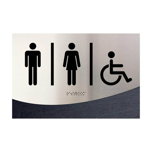 Bathroom Signs Wood & Steel Unisex Bathroom Sign - "Jure" Design