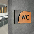 Bathroom Signs Wood WC Sign for Restroom - "Sherwood" Design - Photo #2
