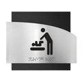 Bathroom Signs Wooden Baby Change Room Sign - "Wave" Design - Photo #3