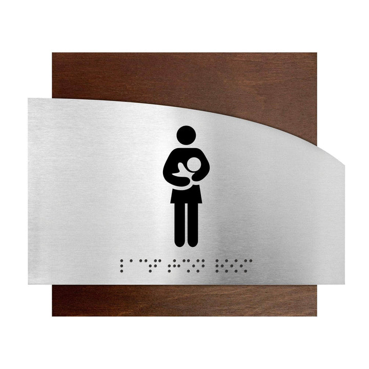 Bathroom Signs Wooden Mother Lactation Room Sign - "Wave" Design