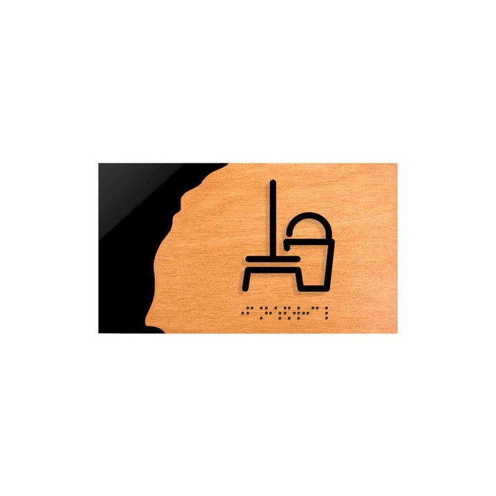 Information signs Wooden Sign for Cleaning Room - "Sherwood" Design