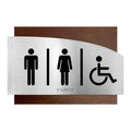 Bathroom Signs Wooden Unisex Bathroom Sign - "Wave" Design - Photo #1