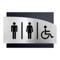 Bathroom Signs Wooden Unisex Bathroom Sign - "Wave" Design - Photo #2