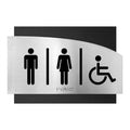 Bathroom Signs Wooden Unisex Bathroom Sign - "Wave" Design - Photo #3