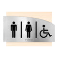 Bathroom Signs Wooden Unisex Bathroom Sign - "Wave" Design - Photo #4