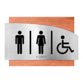 Bathroom Signs Wooden Unisex Bathroom Sign - "Wave" Design - Photo #6