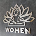Bathroom Signs Yoga Women Restroom Sign: "Single" Design - Photo #2